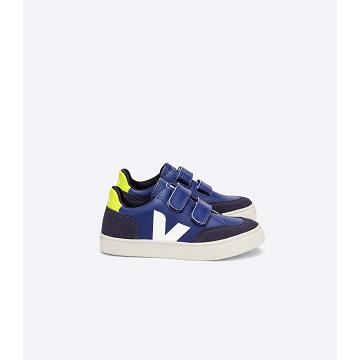 Veja V-12 CHROMEFREE Sneakers Kinderen Donkerblauw | NL 882GSO